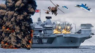 Today, British Aircraft Carrier Bringing 600 Fighter Jets To Ukraine Blown Up By Russian Helicopters