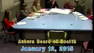 Board of Health meeting from January 12, 2015