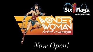 Wonder Woman : Flight Of Courage POV / REVERSE POV  at Six Flags Magic Mountain , NEW  FOR 2022