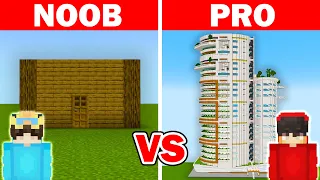 NOOB vs HACKER: I Cheated in a Build Challenge (Minecraft)