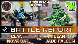 BATTLETECH Clan Nova Cat vs Clan Jade Falcon | Override Battle Report | ilClan Era