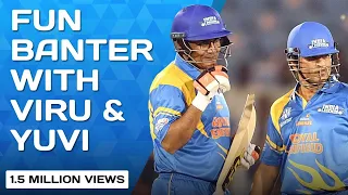 Fun banter between Virender Sehwag, Yuvraj Singh & Sachin Tendulkar | RSWS Series 2021