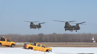 March 5, 2021 -- Chinook fly-by, waiving goodbye. St Cloud, MN