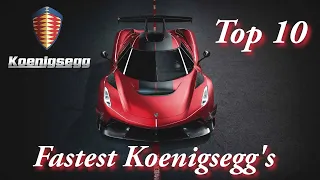 Top 10 Fastest Koenigsegg's in the world