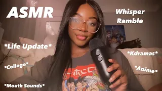 ASMR | Whisper Ramble 🤍 With Mouth Sounds 💋