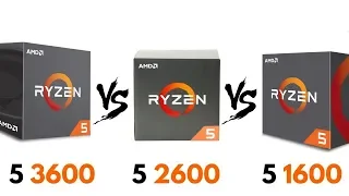 Ryzen 5 3600 vs Ryzen 5 2600 vs Ryzen 5 1600 | Test in GAMES & Benchmarks | Ryzen Zen 2 3000 series