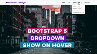 bootstrap 5 dropdown on hover | Bootstrap Drop-down show on Mouse Hover Using CSS | Html and css