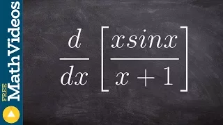 Find the derivative using product rule inside quotient