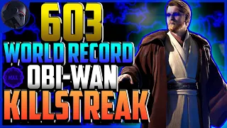 Star Wars Battlefront 2 - WORLD RECORD 603 MAX Obi-Wan Kenobi Killstreak (Galactic Assault - Yavin)