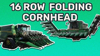 John Deere Foldable C16F Corn HEAD 🌽 on X9 1100 Combine