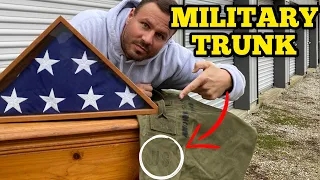 FOUND MILITARY TRUNK I Bought An Abandoned Storage Unit Locker / Opening Mystery Boxes
