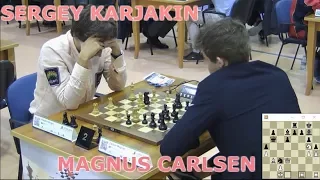 EXCITING TACTICAL ENDGAME!!! MAGNUS CARLSEN VS SERGEY KARJAKIN - WORLD RAPID CHESS CHAMPIONSHIP 2014