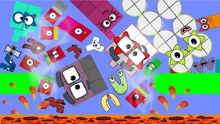 Alphabet Lore VS Numberblocks Lava Challenge In Algodoo