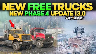 New Phase 4 Update 13 All New Free Trucks in SnowRunner Everything You Need to Know