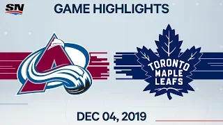 NHL Highlights | Avalanche vs Maple Leafs – Dec. 4, 2019