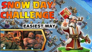 Snow Day Challenge | COC New Event Challenge | Easiest Way To Attack This Challenge | 3 Star Attack|