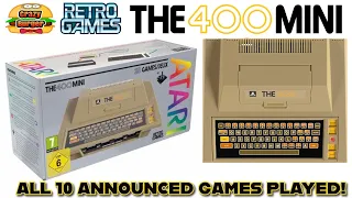 THE400 Mini - NEW Mini Computer From RetroGames - ALL 10 Announced Games Played! Mini Atari 400!