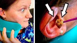 EARWAX REMOVAL MADNESS! (She Was Shocked by How Much We Got)  | Dr. Paul