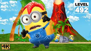 Despicable Me Minion Rush Starfish Minion run 15K meters at The Volcano | LV.492 EP #343 | 4K