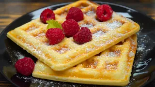 Fast Waffles for breakfast! Easy recipe