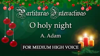 Cantique de Nöel (O holy night) KARAOKE FOR MEDIUM HIGH VOICE - A. Adam - Original Key: C major)