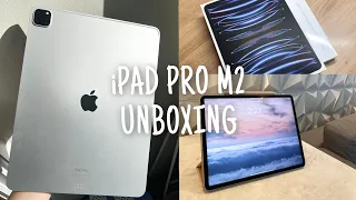 아이패드 프로 6세대 12.9인치 실버 언박싱 + 애플펜슬 2세대 | iPad Pro M2 12.9” Unboxing + Apple Pencil 2