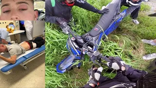 HARD MOTORCYCLE CRASH - 80kmh - KTM EXC 500 Wheelie Fail | PaddyEnduro