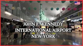 JOHN F KENNEDY (JFK)INTERNATIONAL AIRPORT  and   the AIR TRAIN in NEW YORK USA.