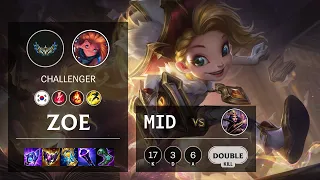 Zoe Mid vs LeBlanc - KR Challenger Patch 12.4