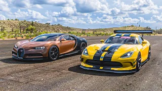 Dodge Viper Anniversary Edition (1300 hp) vs Bugatti Chiron | Forza Horizon 5