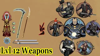 Shadow Fight 2 || Weapons Lvl 12 vs TITAN Bodyguards 「iOS/Android Gameplay」