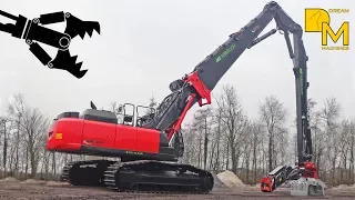 new HITACHI Zaxis KMC 400 high reach demolition excavator changeable boom demo show