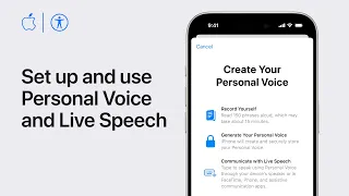 How to set up and use Personal Voice and Live Speech on iPhone and iPad | Apple Support