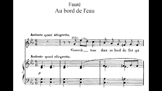 Au bord de l’eau (C Minor), Gabriel Fauré, Piano Accompaniment.