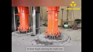 Vertical concrete pipe making machine by TPM, Vertical Vibrated Casting