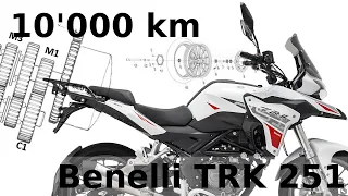 analiza techniczna Benelli TRK 251 po 10'000km