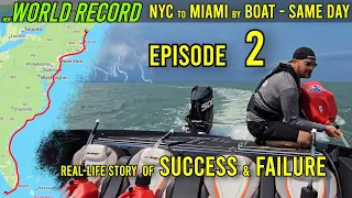 Epic Ocean Voyage Turns Into World Record Disaster! NYC to Miami By Boat In 1 Day Ep2 by Howe2Live