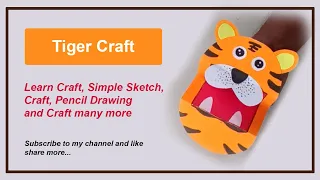 Simple Tiger Craft #youtube #youtubeshorts #ytshorts #craft #drawing #yt #simple #new #tiger