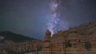 Drone Milkyway Timelapse over Red Canyon - near Bryce Canyon, UT 4K