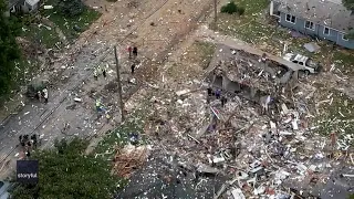 Evansville house explosion: Drone footage shows extensive damage after blast