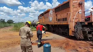 Acidente entre trem e carreta próximo a BR 040 Luziânia Goiás.