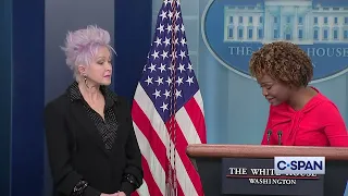 Cyndi Lauper Speaks to Press in White House Briefing Room -- Biden Signs Respect for Marriage Act