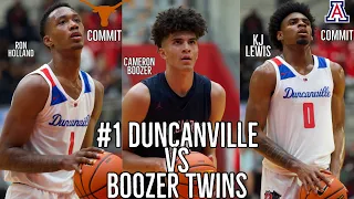 Ron Holland and KJ Lewis take on the Boozer Twins MUST SEE!!!👀👀 Duncanville(TX) vs Columbus(FL)￼🔥