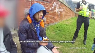 "I haven't done anything, I'm literally innocent" - footage of police stop-search ending in arrest