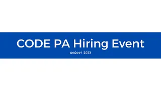 CODE PA Hiring Event | August 11, 2023