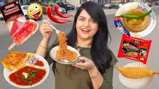 Living on SPICY FOOD for 24 HOURS Challenge | Food Challenge