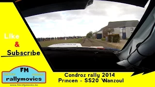 Condroz rally 2014 | ONBOARD | Princen on SS20 Wanzoul [HD]