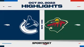 NHL Highlights | Canucks vs. Wild - October 20, 2022