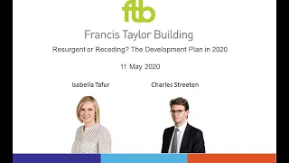 Webinar: Resurgent or Receding?  The Development Plan in 2020 - 11 May 2020