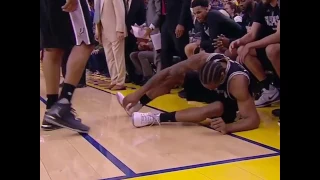 ZAZA PACHULIA HITS KAWAI LEONARD AND HE SPRAINS HIS ANKLE! INTENSE PLAY